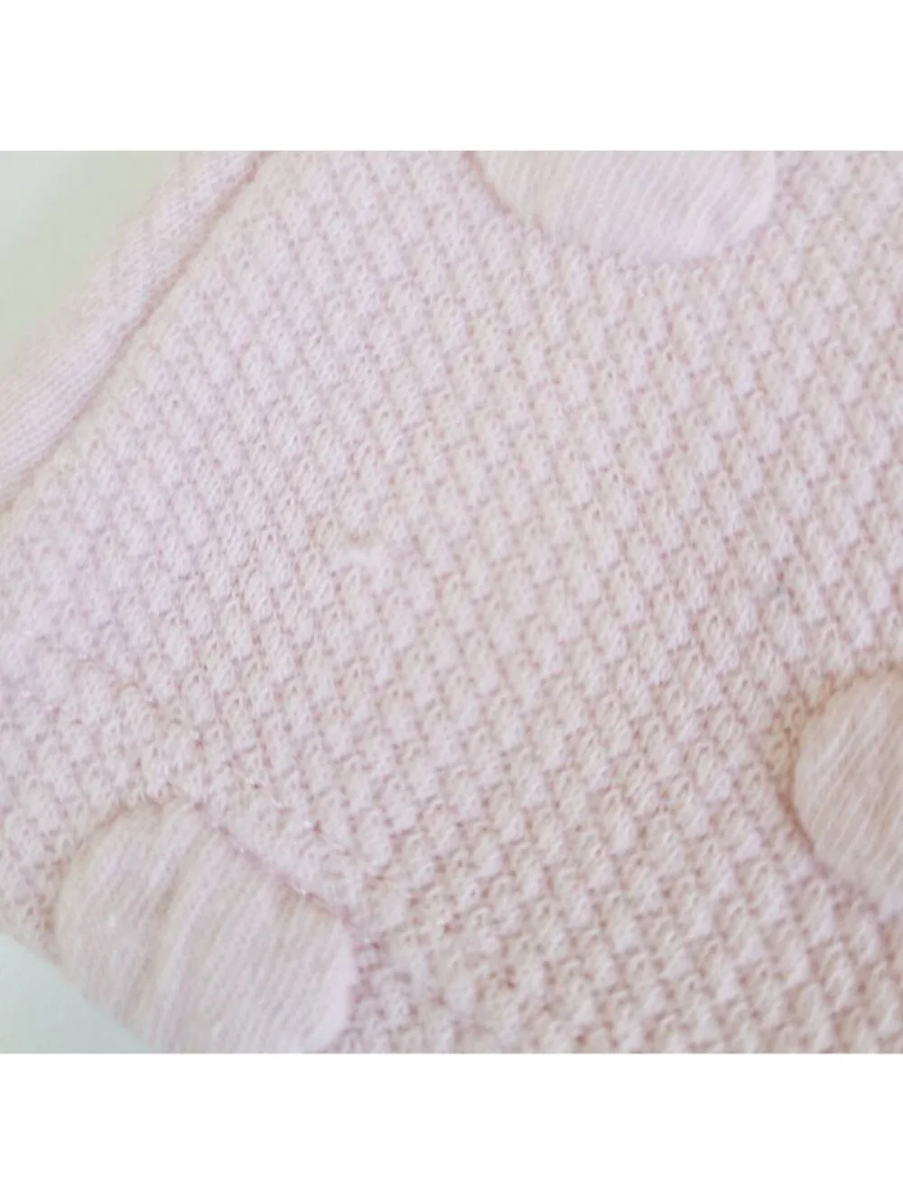 H&M Sweater Dress Girls Pink Textured Polka Dot Long Sleeve Size 2-3Y
